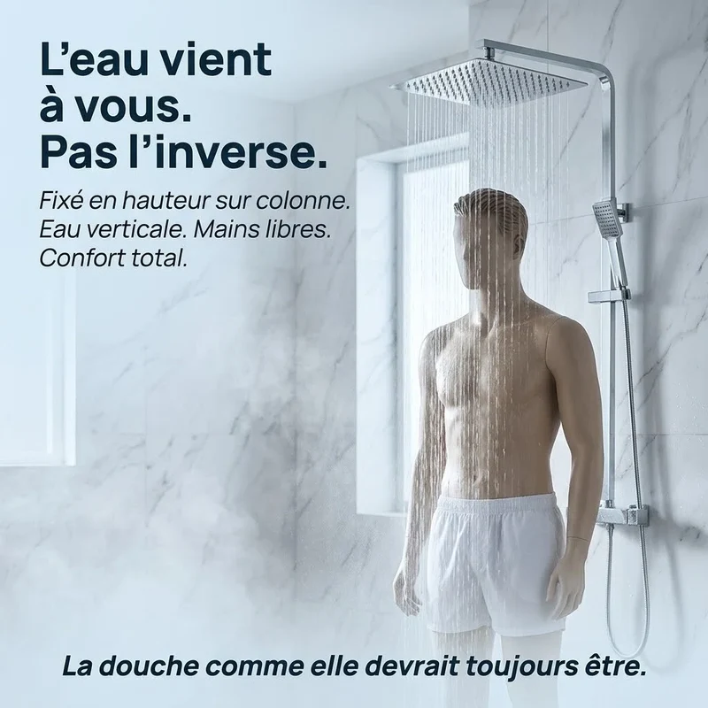 Pommeau de douche fixe très fin chrome