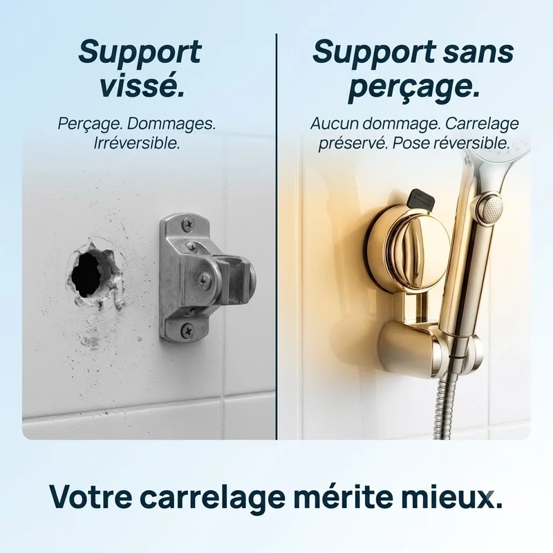 Support de douche à ventouse universel