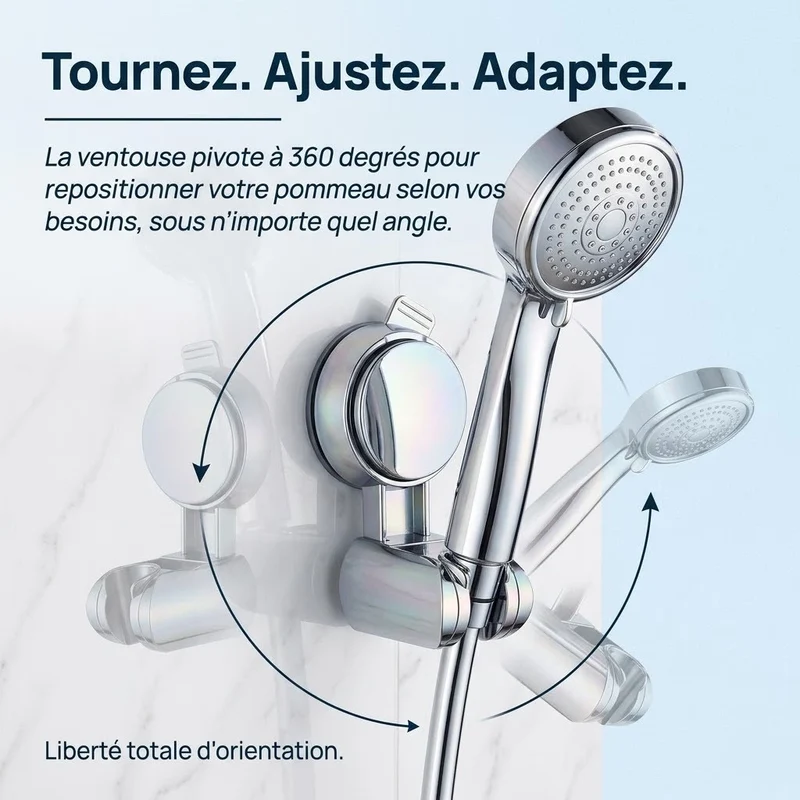 Support de douche à ventouse universel