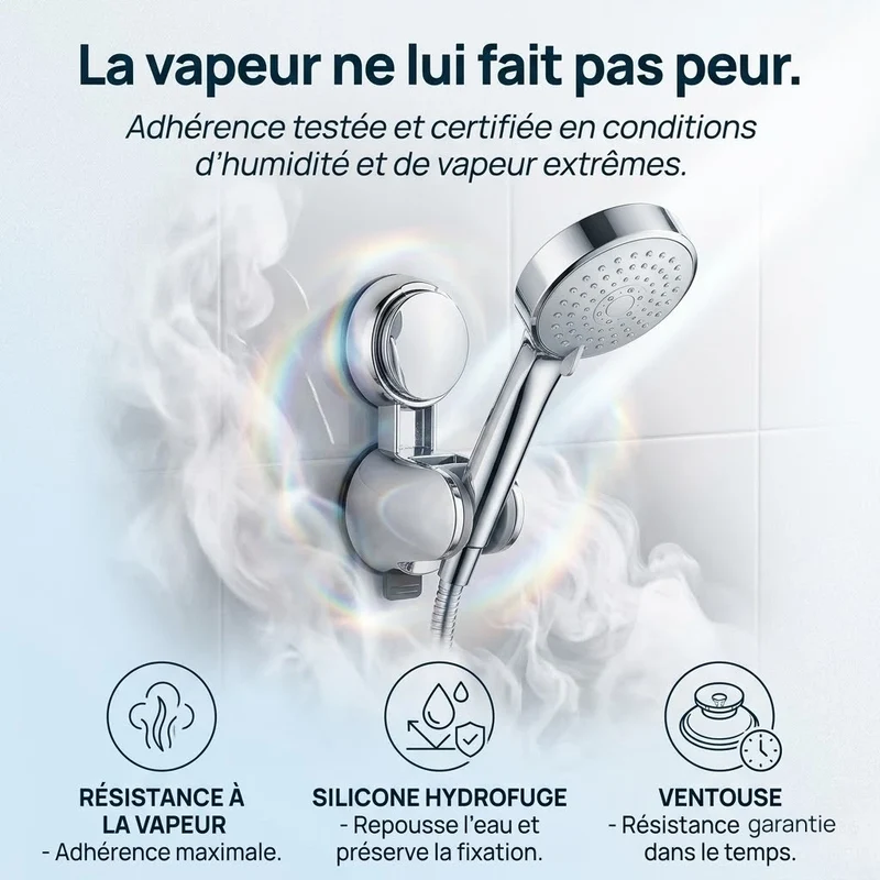 Support de douche à ventouse universel