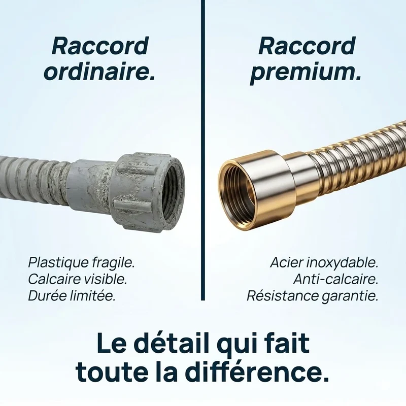 Raccord de douche universel 1.5m flexible