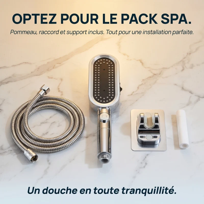 Pommeau de douche anti calcaire à filtre