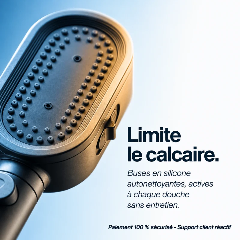 Pommeau de douche anti calcaire à filtre