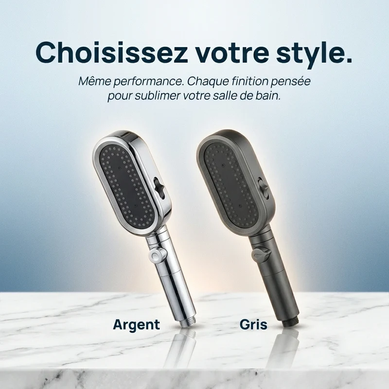 Pommeau de douche anti calcaire à filtre