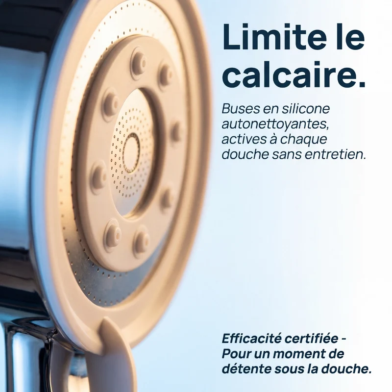 Pommeau de douche anti calcaire haute pression