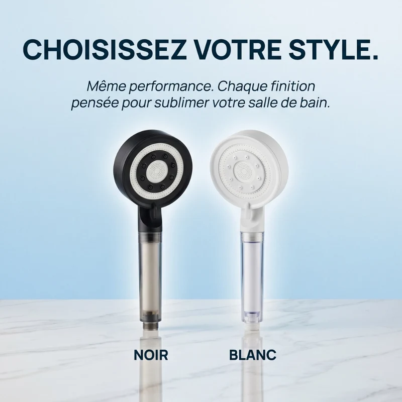 Pommeau de douche anti calcaire haute pression