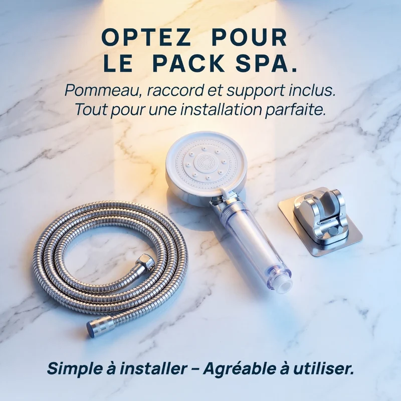 Pommeau de douche anti calcaire haute pression