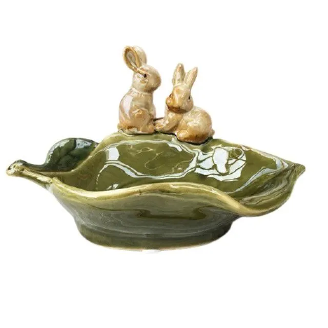 Porte savon céramique lapins