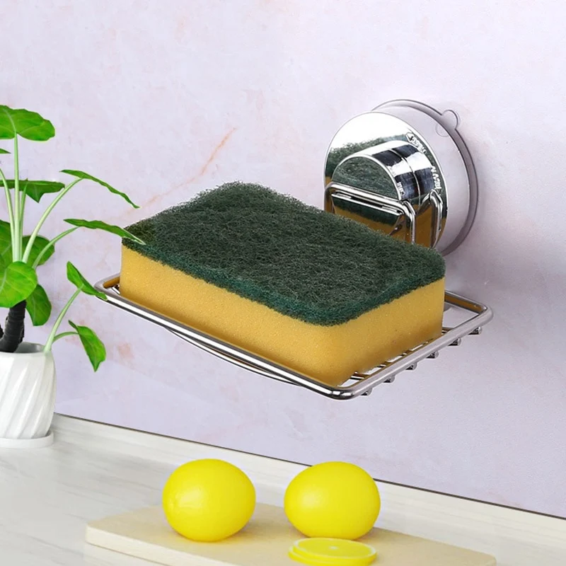Porte savon mural avec ventouse en inox