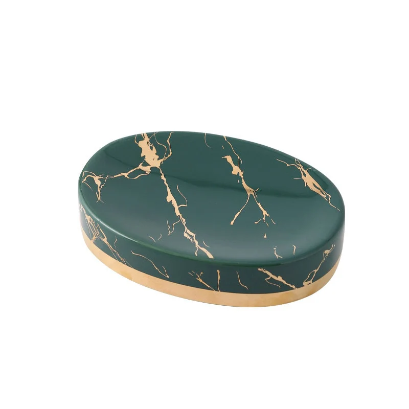Porte savon ovale brillant imitation marbre