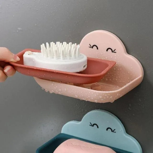 Porte savon mural nuage pour enfant