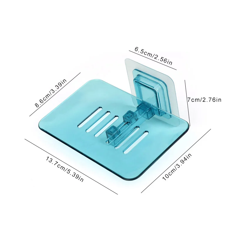 Porte savon pour douche transparent - Fixation adhésive
