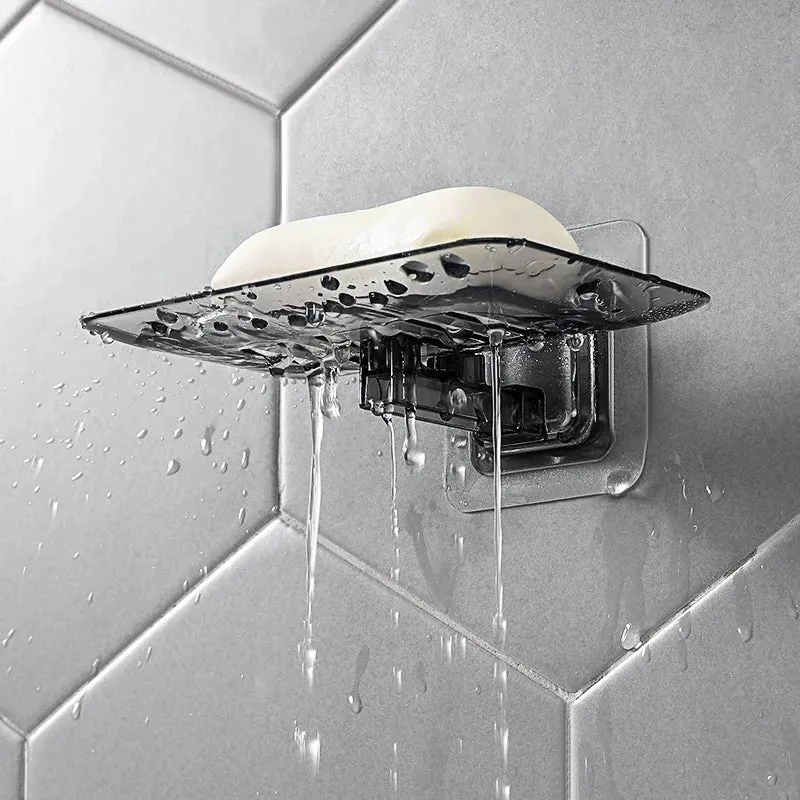 Porte savon pour douche transparent - Fixation adhésive
