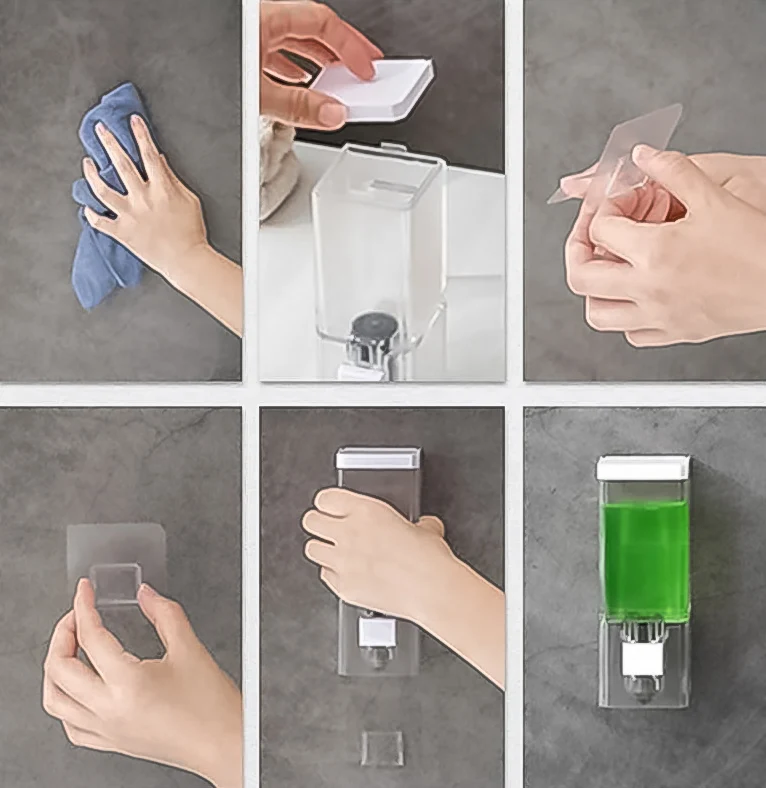 Distributeur de savon mural transparent