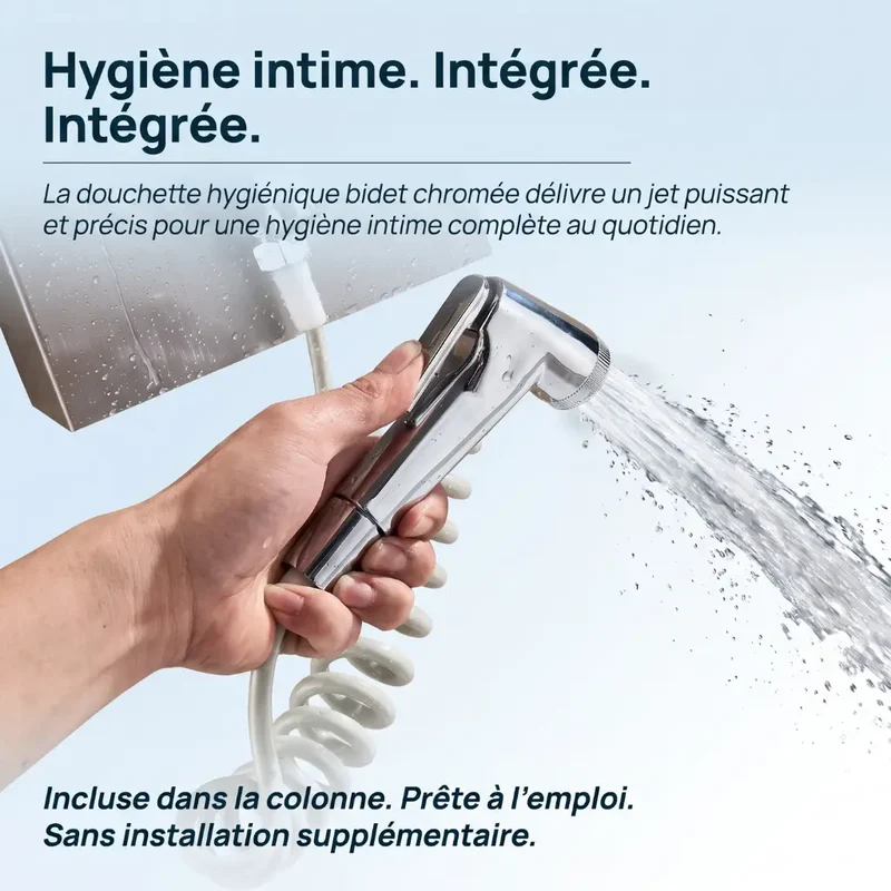 Colonne de Douche Hydromassante Inox - Mitigeur 6 Fonctions