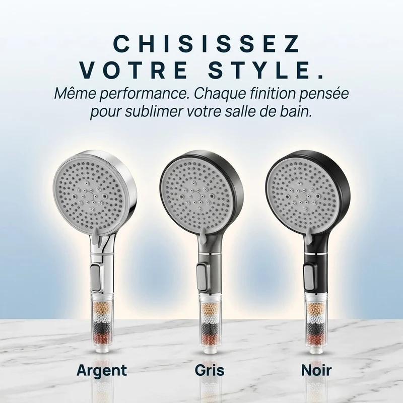 Pommeau de douche à billes multi-jets