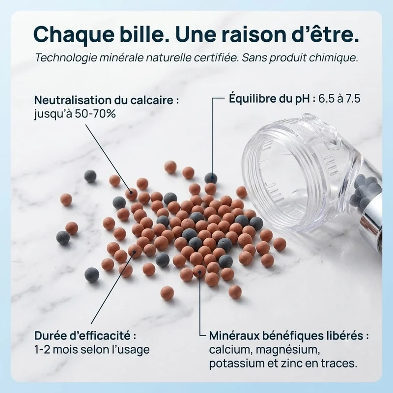 Pommeau de douche à billes spa