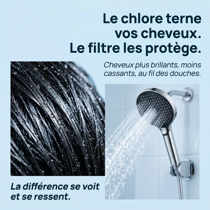 Pommeau de douche filtrant à haute pression