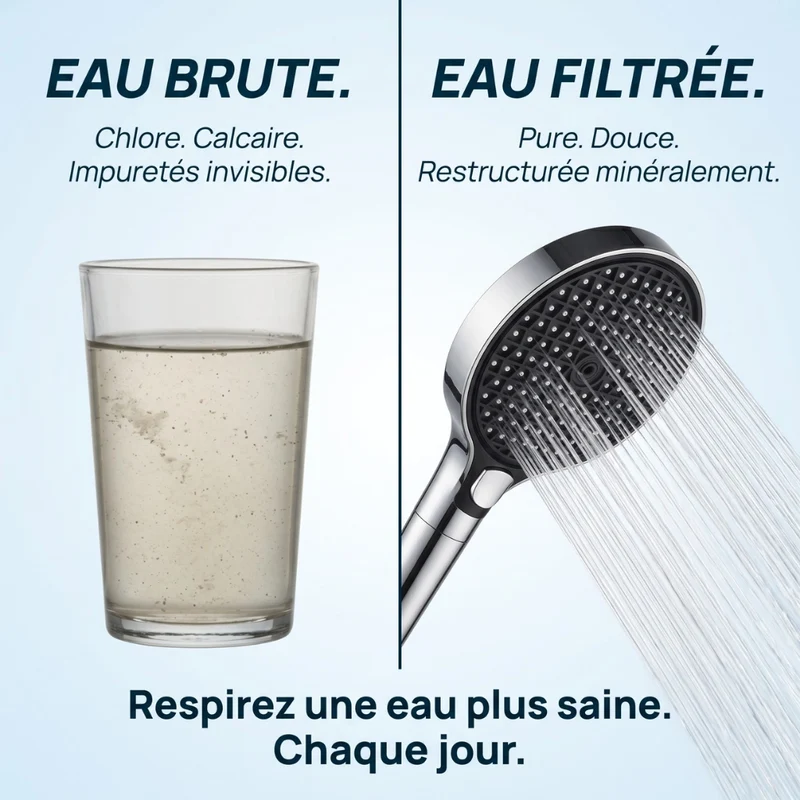 Pommeau de douche filtrant à haute pression