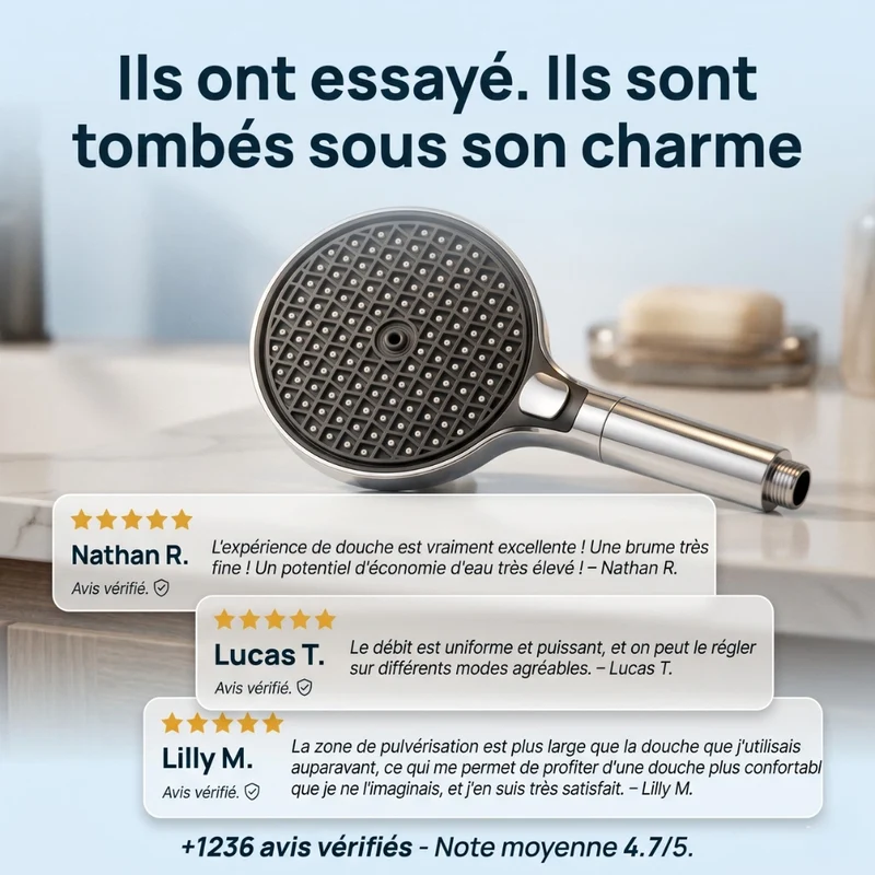 Pommeau de douche filtrant à haute pression