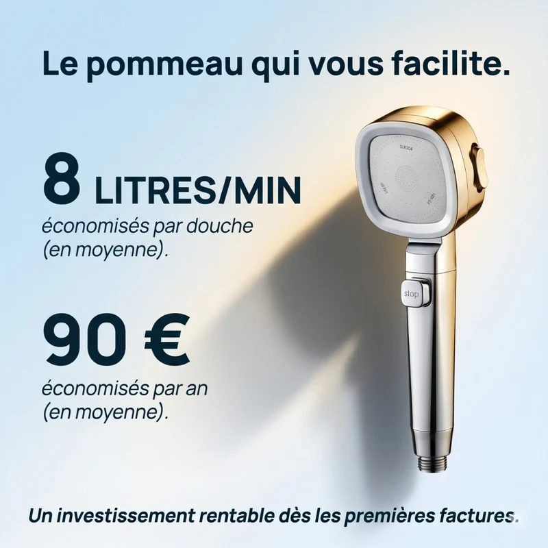 Pommeau de douche économique haute pression