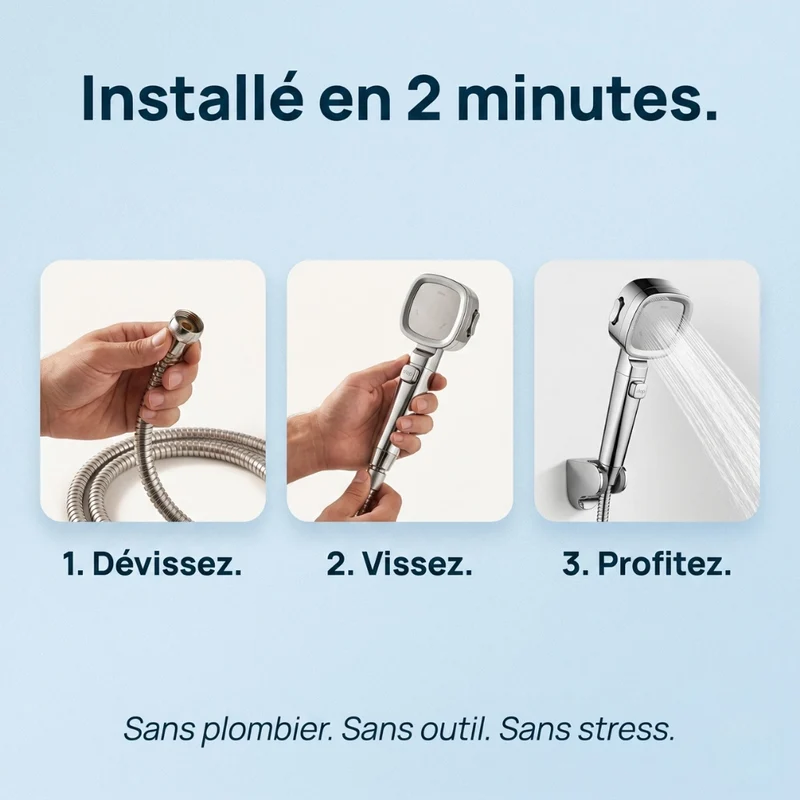 Pommeau de douche économique haute pression