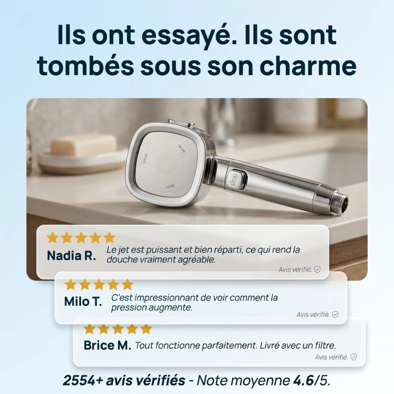 Pommeau de douche économique haute pression
