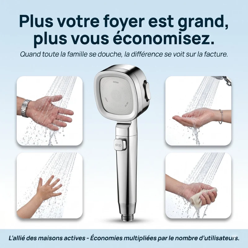 Pommeau de douche économique haute pression