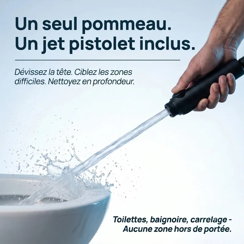 Pommeau de douche économique noir élégant