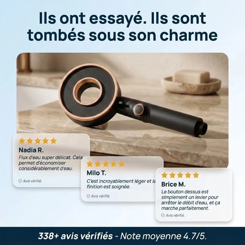 Pommeau de douche économique noir élégant