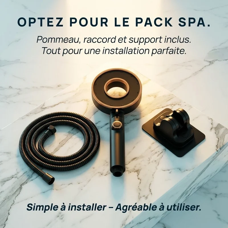Pommeau de douche économique noir élégant