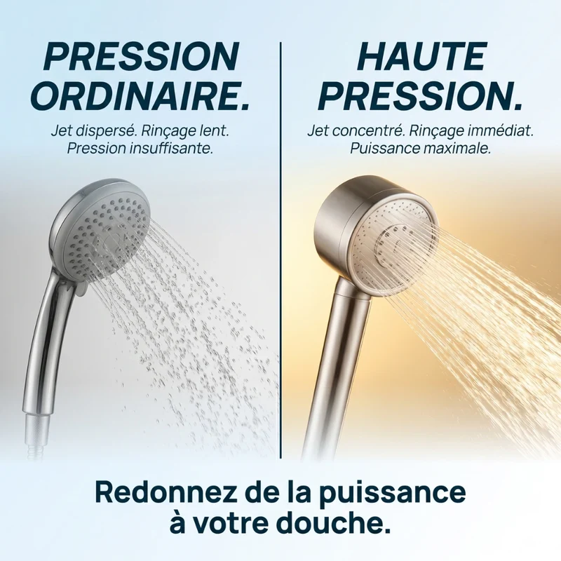 Pommeau de douche acier inoxydable haute pression pulvérisateur