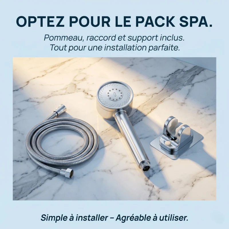 Pommeau de douche acier inoxydable haute pression pulvérisateur