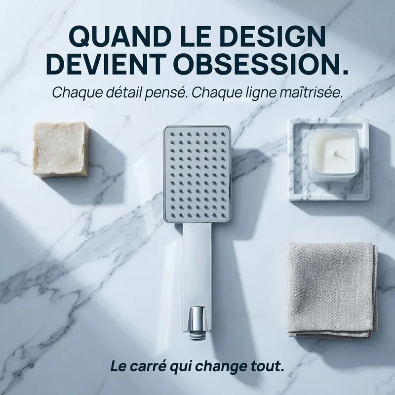 Pommeau de douche carré super pressurisé