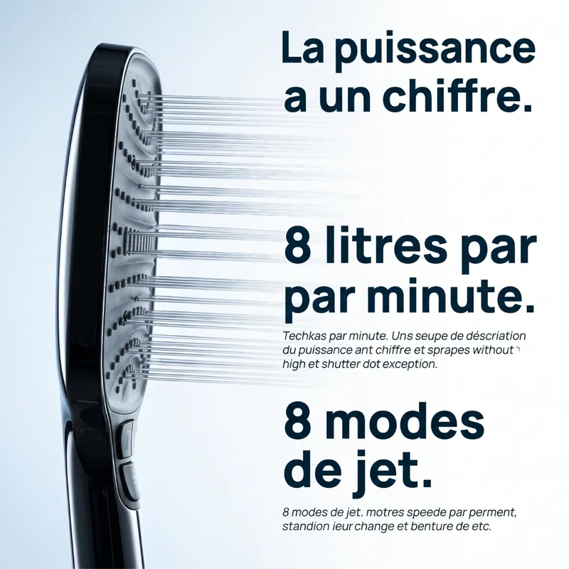 Pommeau de douche multifonctionnel à haute pression