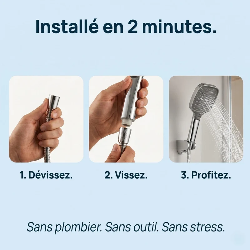 Pommeau de douche multifonctionnel à haute pression