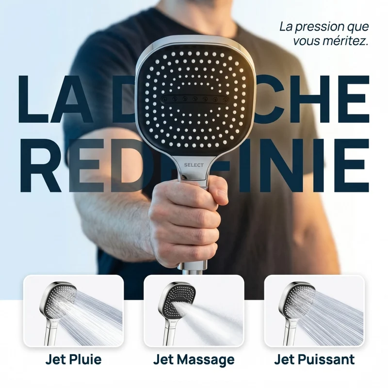 Pommeau de douche haute pression avec filtre