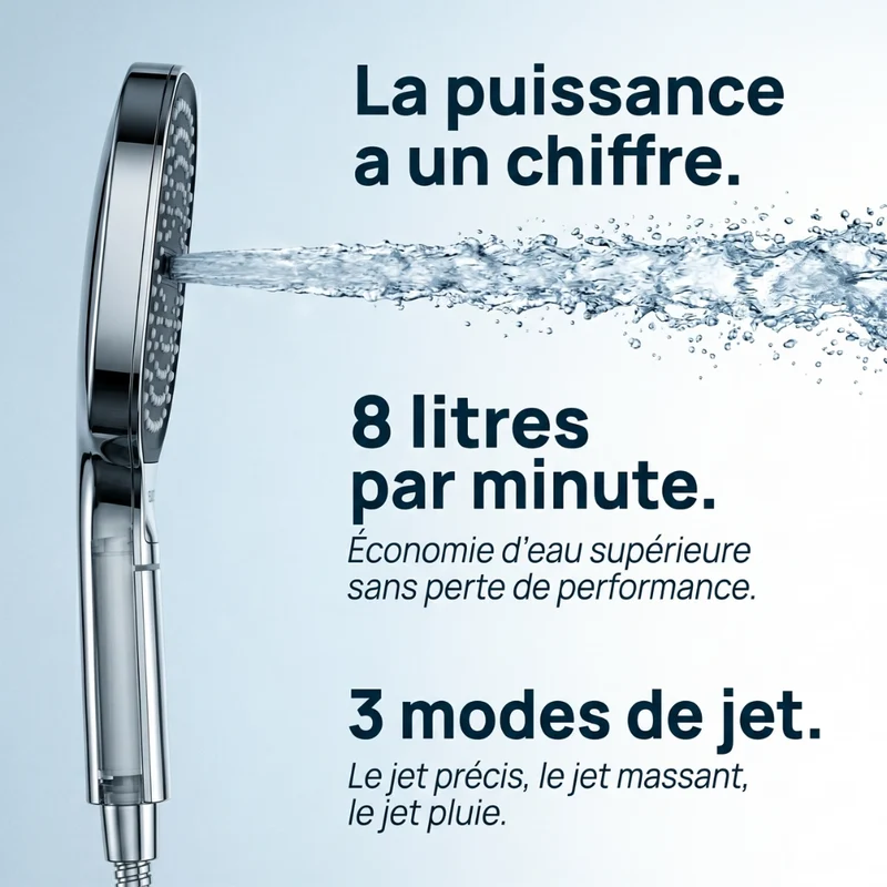 Pommeau de douche haute pression avec filtre