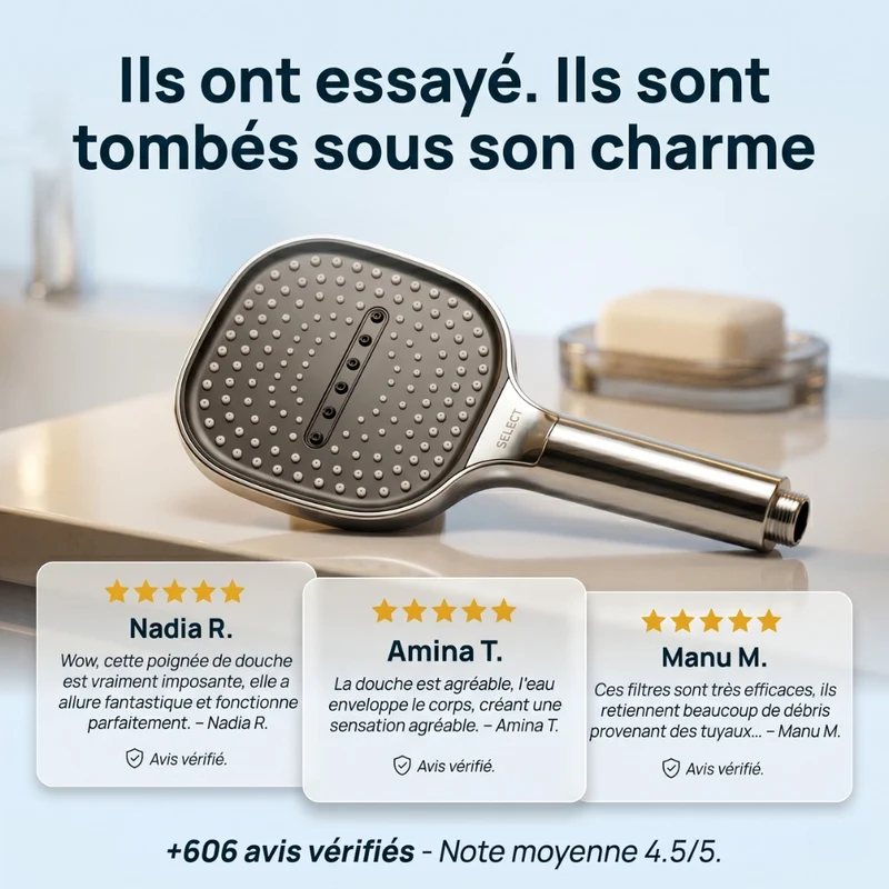 Pommeau de douche haute pression avec filtre