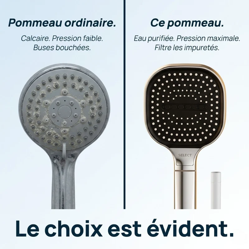 Pommeau de douche haute pression avec filtre
