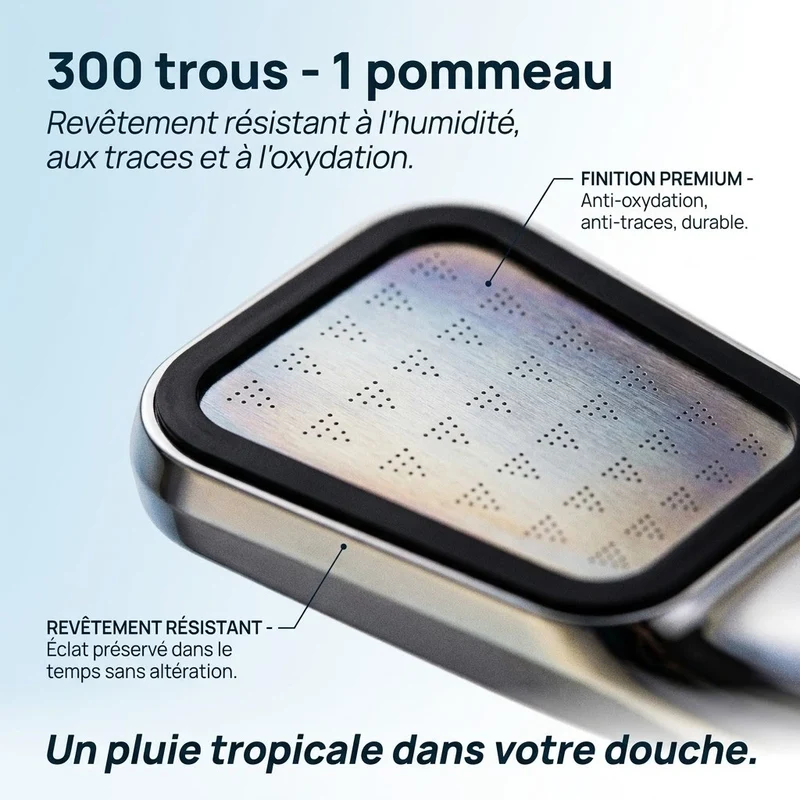 Pommeau de douche carré à pluie