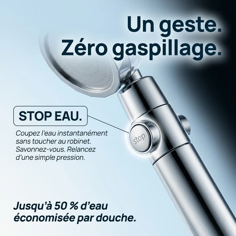 Pommeau de douche filtrant à hélice