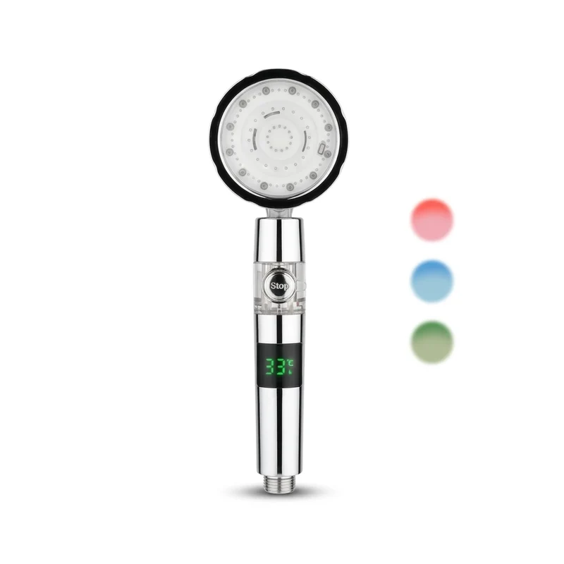 Pommeau de douche à led thermosensible