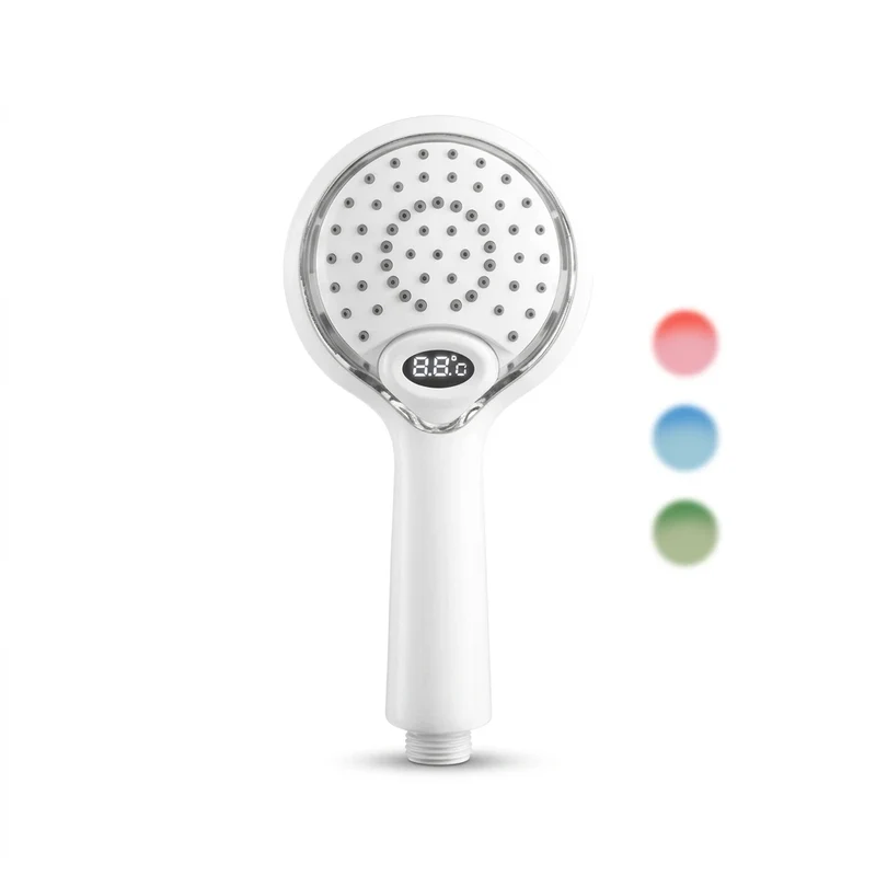 Pommeau de douche à led à affichage numérique