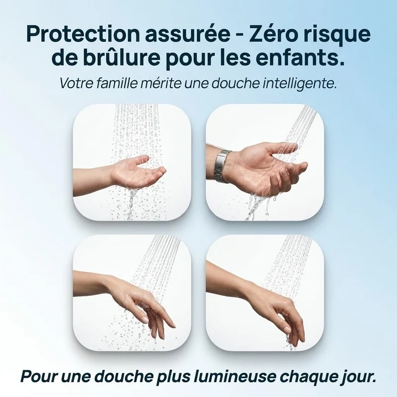 Pommeau de douche à led à affichage numérique