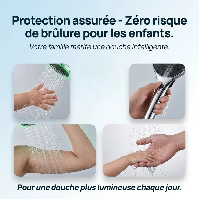 Pommeau de douche lumière ambiante led