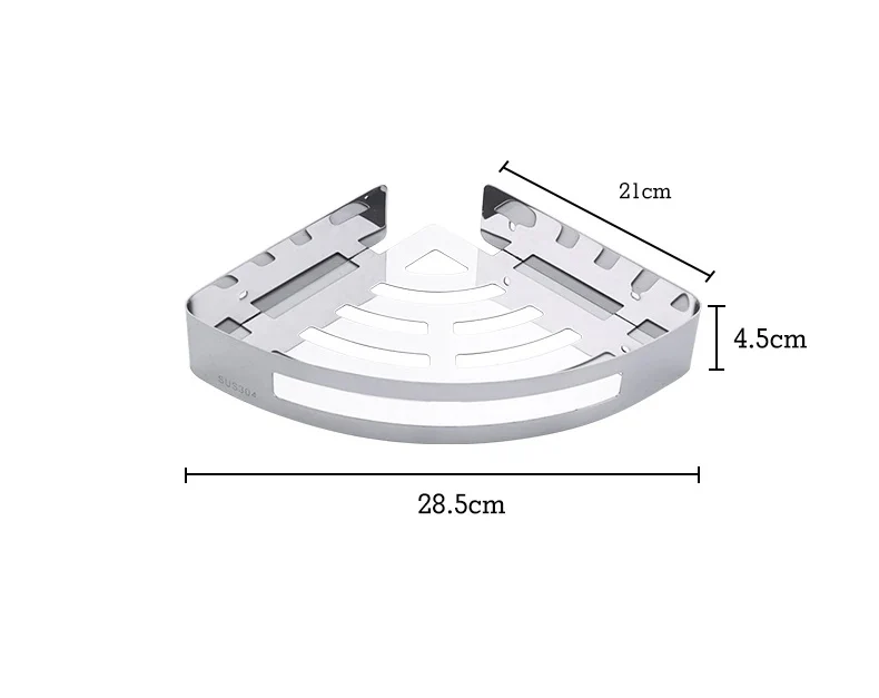 Etagère de douche à angle chromée
