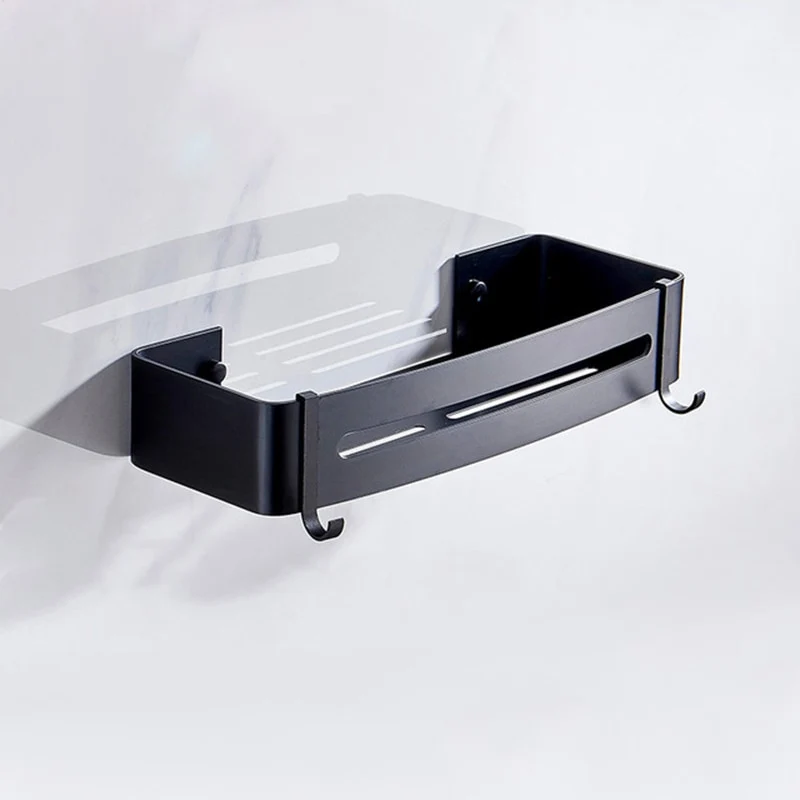 Etagère de douche noire en aluminium