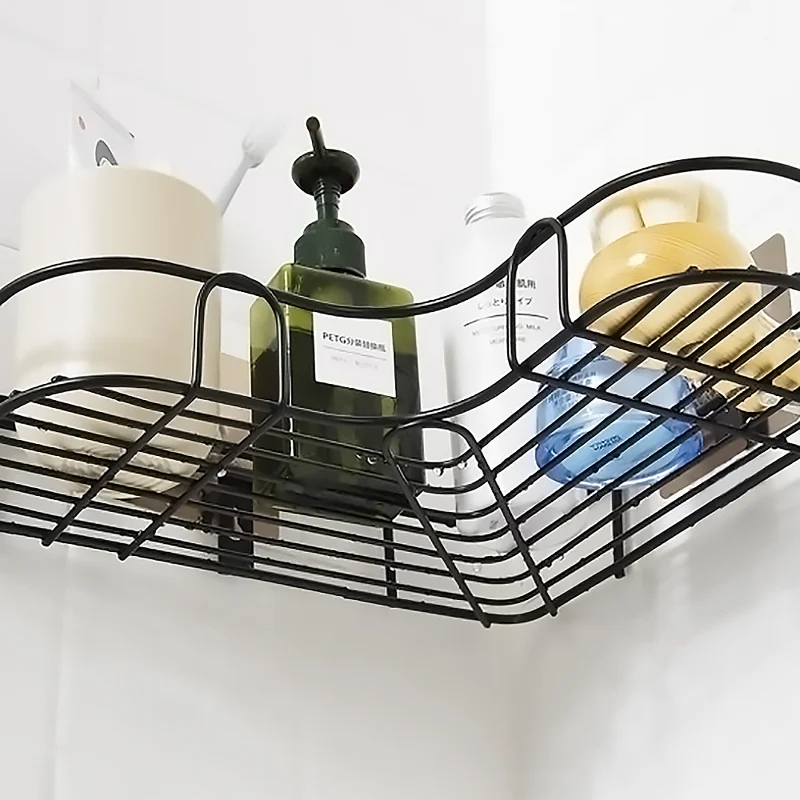 Etagère de douche murale à angle avec grille