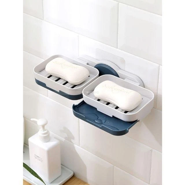 Porte savon mural rotatif avec double support